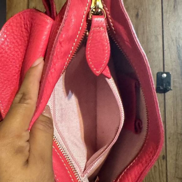 Dooney & Bourke Pink Leather Shoulder Bag - Picture 6 of 9